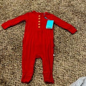 NWT posh peanut crimson romper 12-18 months
